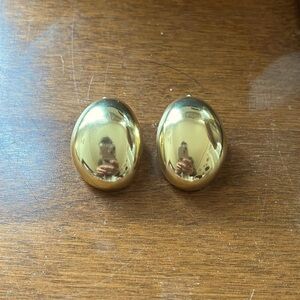 Gold dome stud earrings